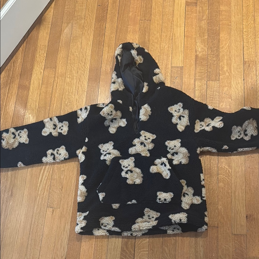 Black Teddy Bear Hoodie